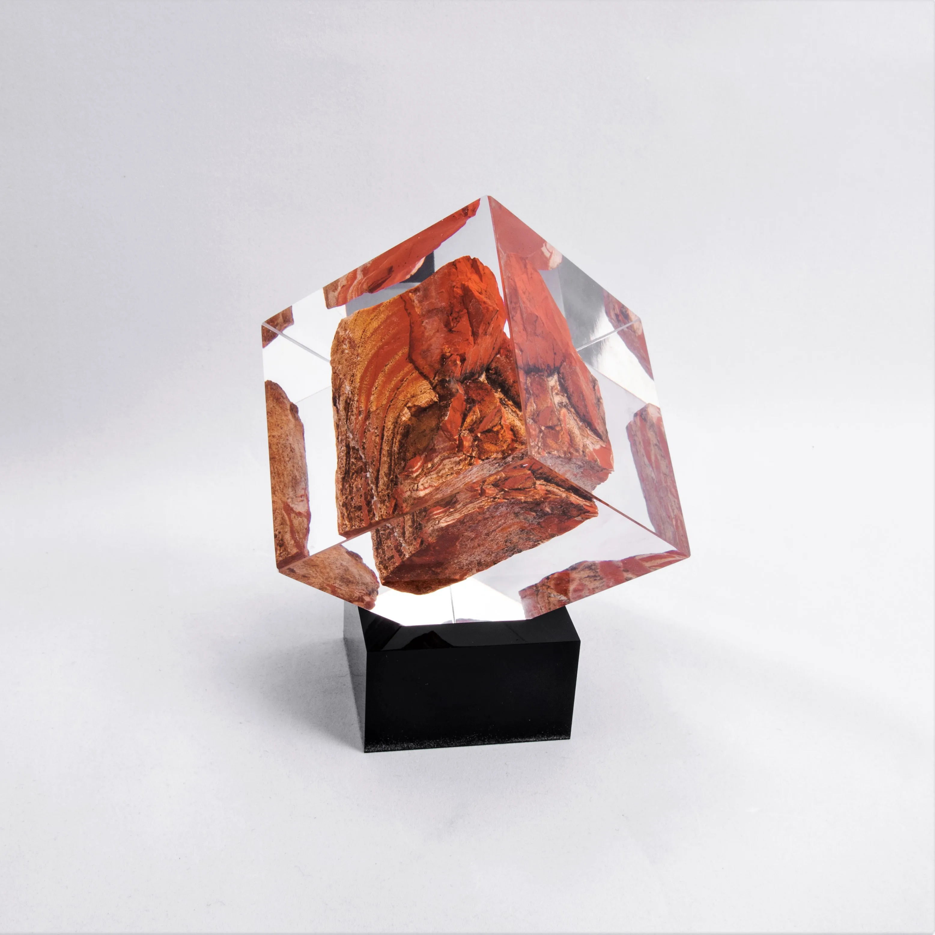 South African Jade Piece Home ornament mineral embedded in Acrylic Wedding Festival Party Anniversaries beautiful Decoration