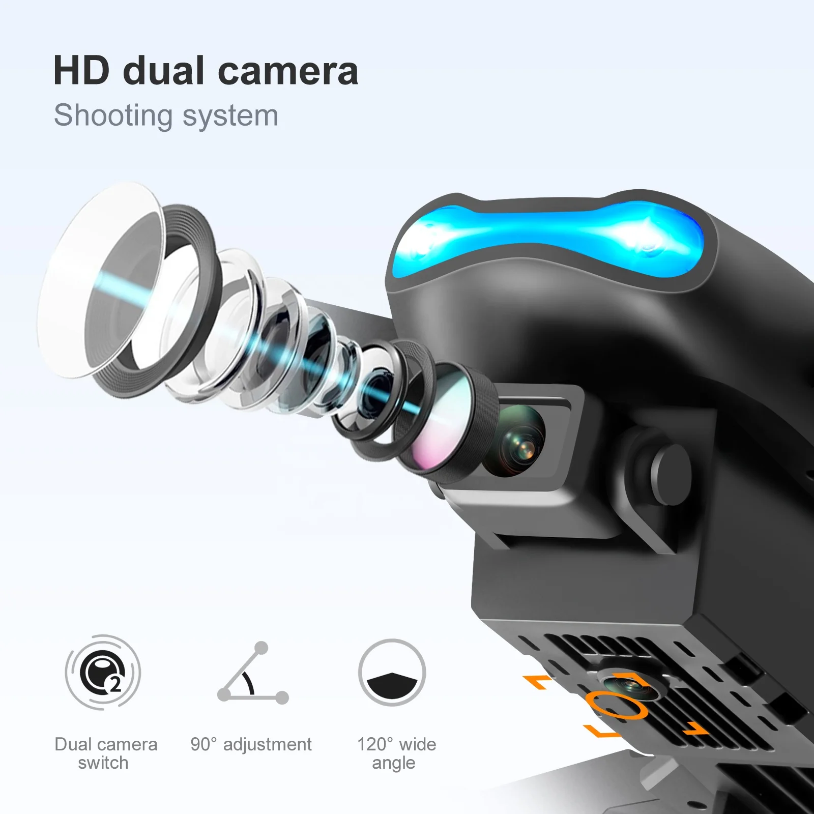 Новое поступление Дрон E99 Pro с Wifi FPV камерой Безголовый 4K Квадрокоптер HD двумя камерами 20 минут полета
