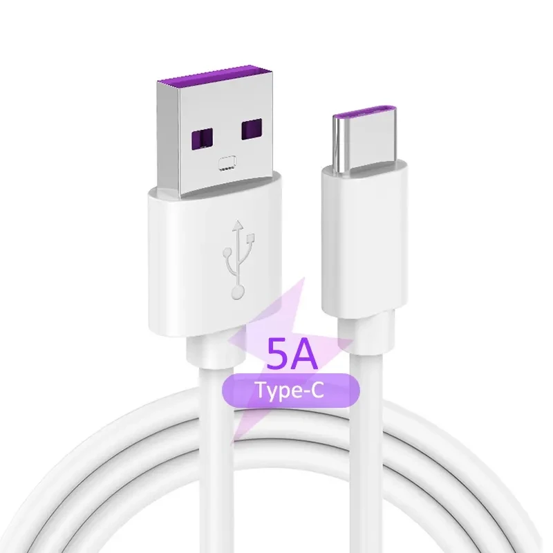 3M 2M 1M PVC USB-A to USB-C Cable For Samsung Galaxy S10 S10E S9 S8 S20 Plus 5A Type C Fast Charging Cable