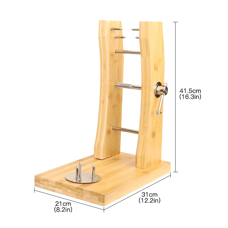 Custom movable eco iron inox bamboo spanish stand Jamon soporte jamonero ham holders