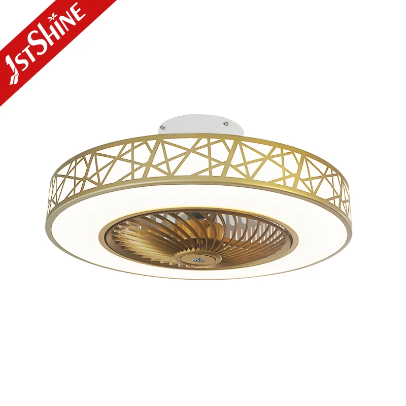  1stshine Schlafzimmer kleiner 3 банды Золотая отделка leiser Deckenventilator mit naturlichem