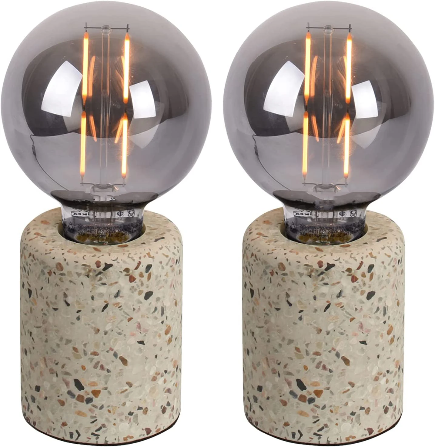 Industria Table Lamp Base E26 Desktop Small Desk Lamp Holder with Power Cord On/off Plug for Bedside Table Office Living room