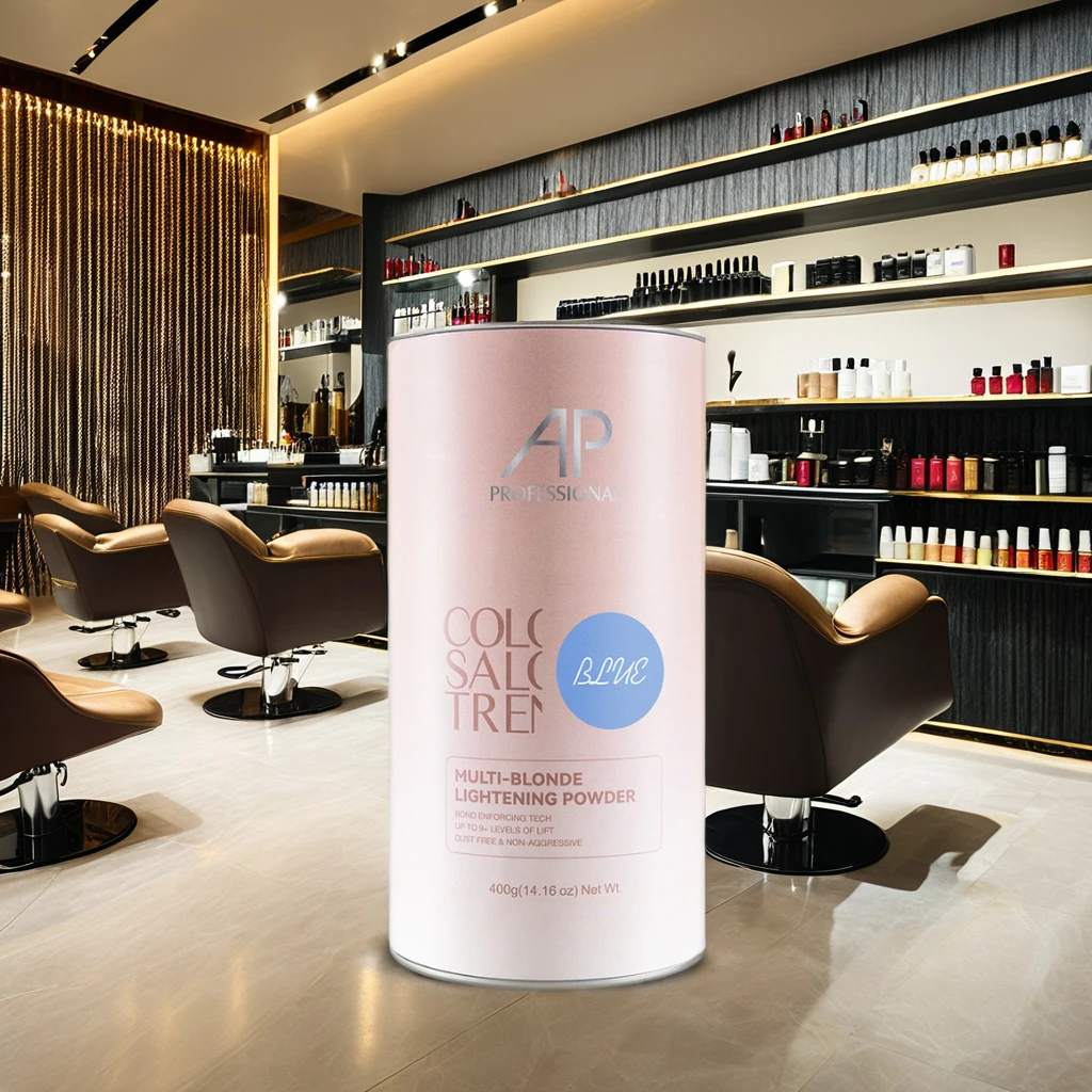 Salon Professional Custom Strong Fade Dust-Free Blue Level 9 Hair Bleaching Powder for Hair Color Dye