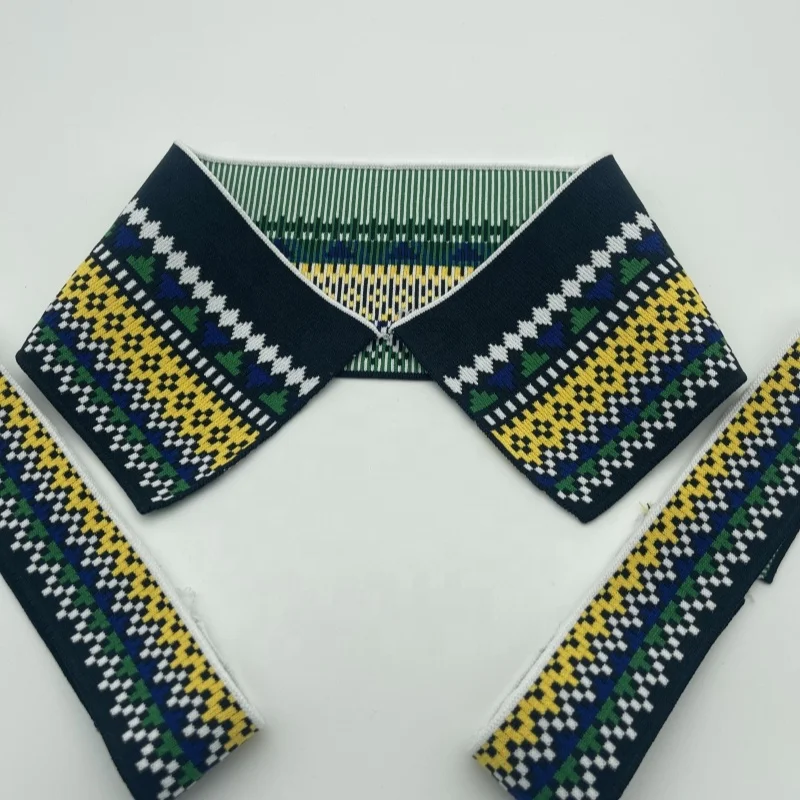 Factory price high quality OEM jacquard rib knit trims for collar and cuffs garment accessory