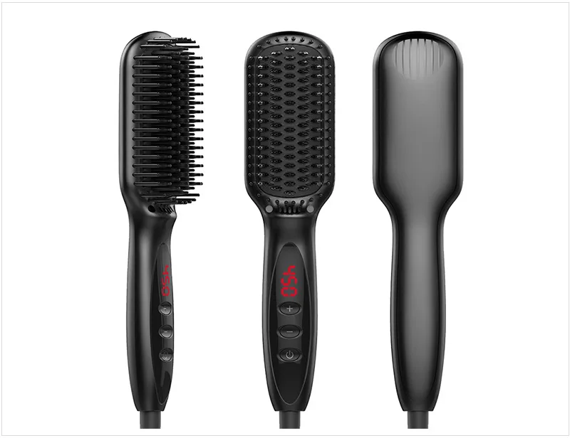 2024 Hair Straightening Brush Tool LED Temperature Display Salon Beauty Care Flat Iron  For Women