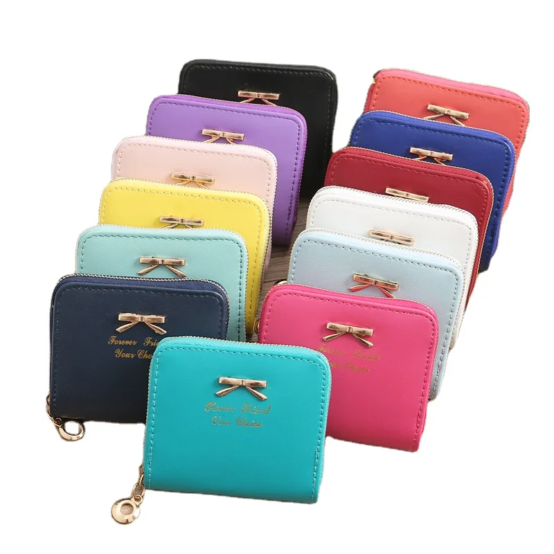 Fashion New Style Hot Selling bow-knot Short Section Wallet For Women,Lady Small Coin Purse Card Holder