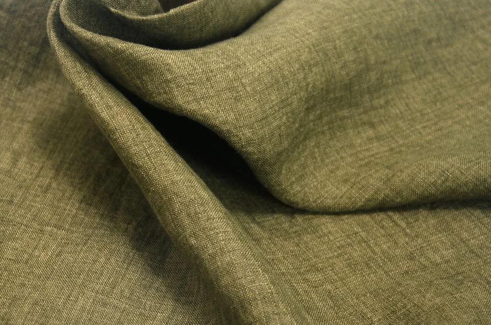 #8513 Sample order stocks linen fabric washed french pure linen yarn dyed linen fabric