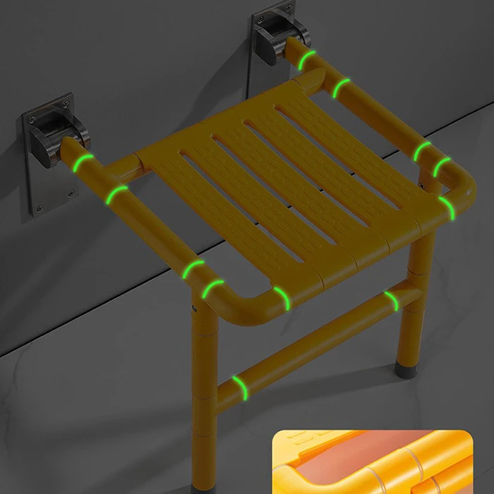 Bathroom Fittings Foldable Safe Anti-bacteria Swing Up Elderly Disabled Toilet Shower Seat Shower Chair