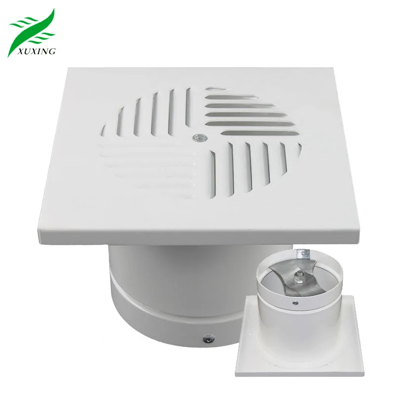 Hvac Air Conditioning Aluminum Square Floor Mounted Vent Staircase Ladder Swirl Diffuser With Damper