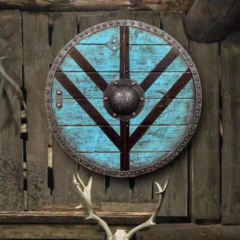 12 дюймов средневековый круглый деревянный щит Nordic Viking Хэллоуин боевой рыцарь Броня Деревянный Щит защитный