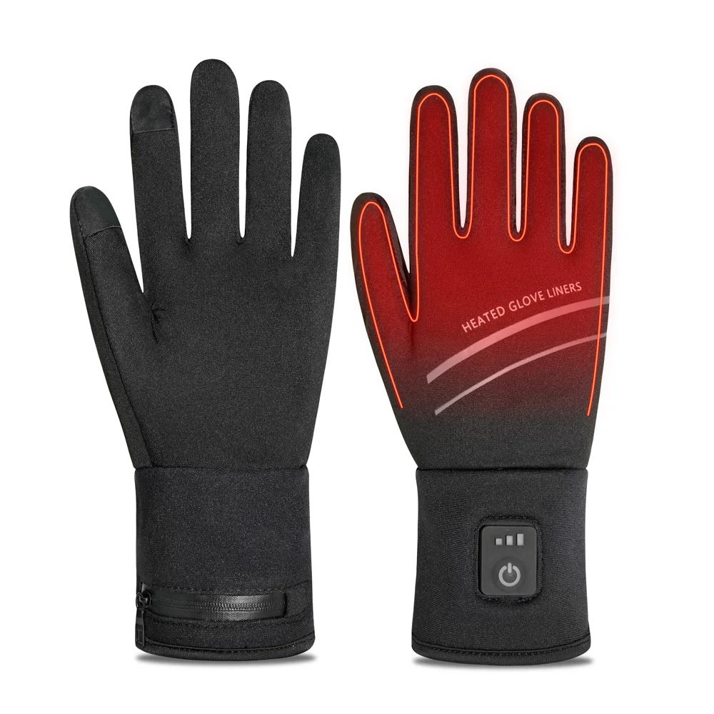  USB battery electric heated glove warmsmart winter waterproof motorcycle riding football liner