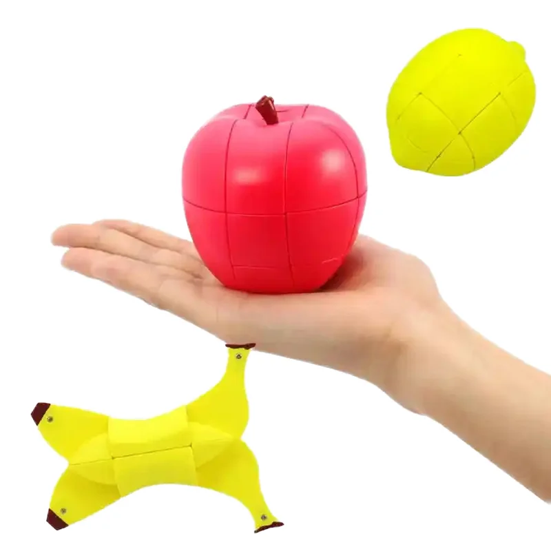 HW Educational Apple Lemon Banana Fruit Series Characteristic Magic Cube Set Match Special Purpose New Kids Puzzle Toys