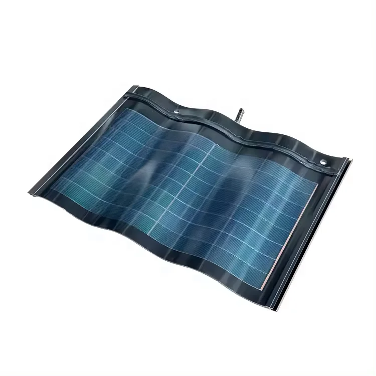 Wholesale 30W Solar Panels Thin Film Black Red Green Curve Tiles CIGS Silicon Material for Solar Power System & Roof