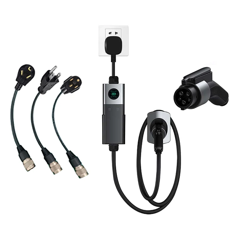 Portable Fast Electric Car AC Charger 3.5 KW 7 KW 22 KW Outdoor Wallbox Charging Station