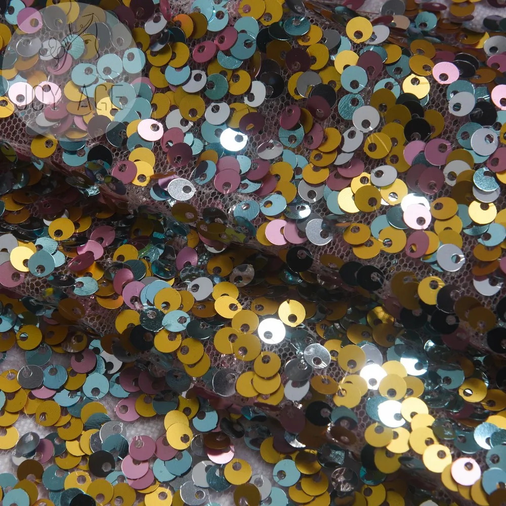 New Colorful Mermaid Iridescent Sequins Fabric In Yards For Wedding Decoration Multicolor Backdrop Online