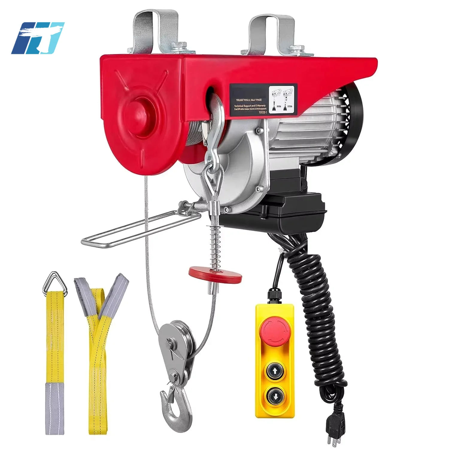MT aluminum motor housing household miniature 1ton electric rope hoist