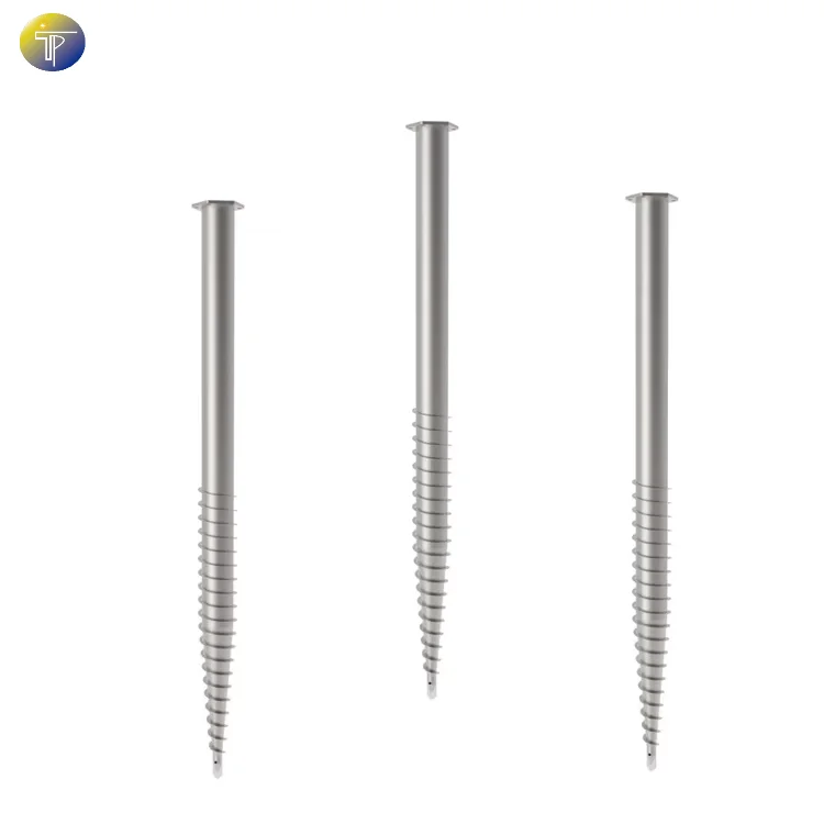 Professional Galvanized Earth Anchors Krinner Ground Screw Pile Solar Foundation