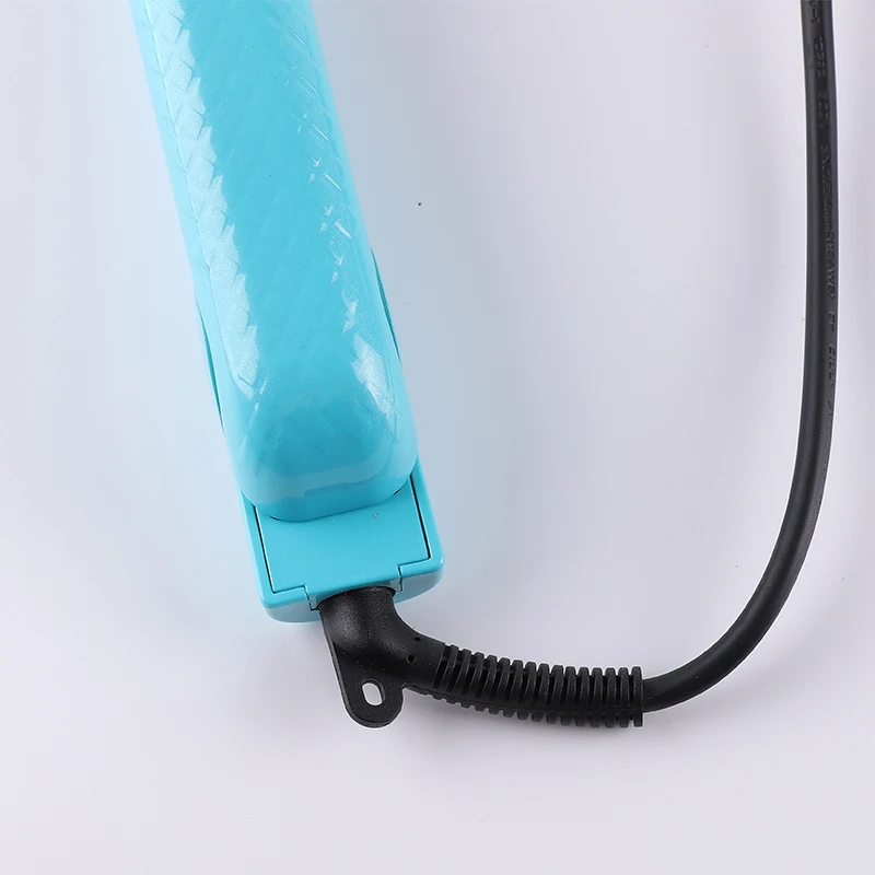 Blue Flat Iron Ceramic Plate Heater 360 Degree Swivel Power Cord For Hair Straightener