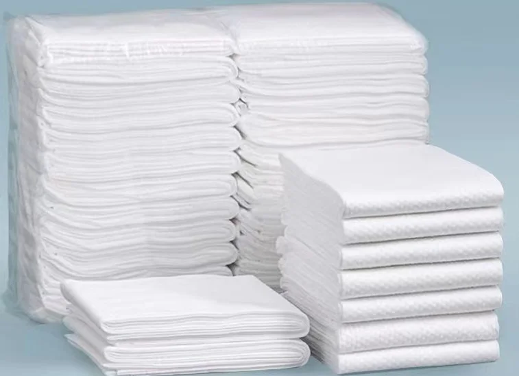 Wholesale Eco Friendly 30*70cm One Time Use Non Woven Disposable Bath Towel Cotton For Travel Hotel