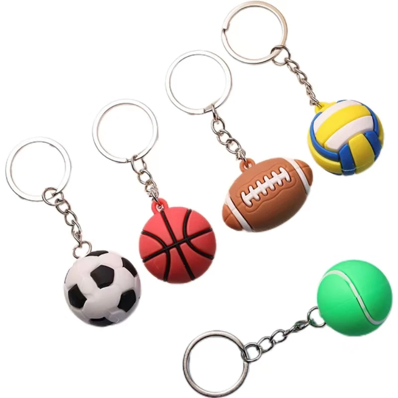 3D Simulation creative football key chain ball series basketball key chain small pendant doll activity gift spot wholesale