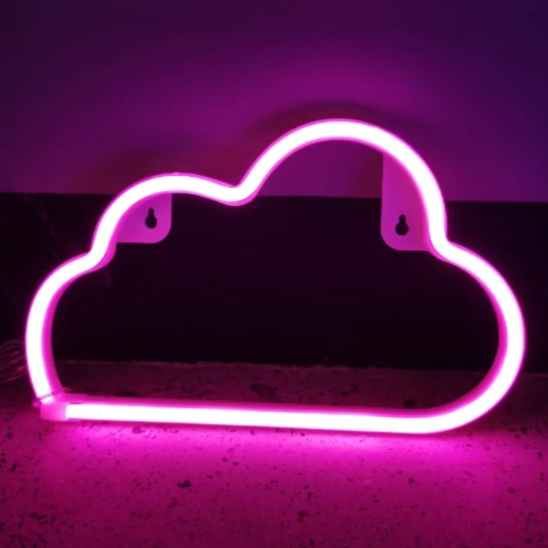 Индивидуальный синее облако и теплый белый свет вывеска неоновые огни USB батарея светодиодные декоративные ночники для спальни детские подарки