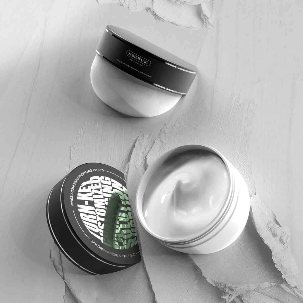 PP Jar Wholesale Luxury Empty 100ml 200ml 250ml 8oz Plastic Cosmetic Cream Jar With Screw Cap