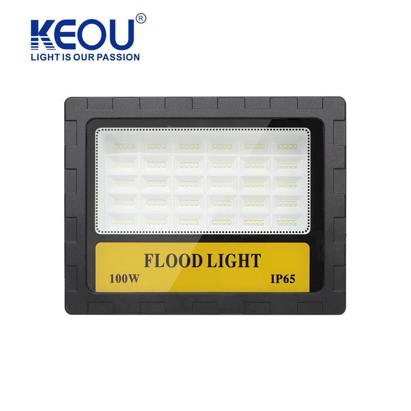 long use time ultra thin aluminum grid reflector 2700K 3000K IP66 waterproof 100W led light outdoor