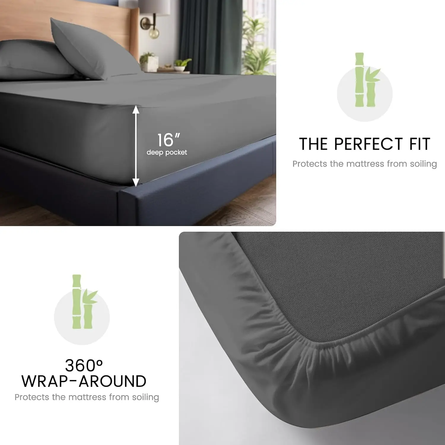 Cloudland Bamboo Sheets Bedding Set Custom Bamboo Sheet Set 4 Pieces  Bamboo Sheet Sets