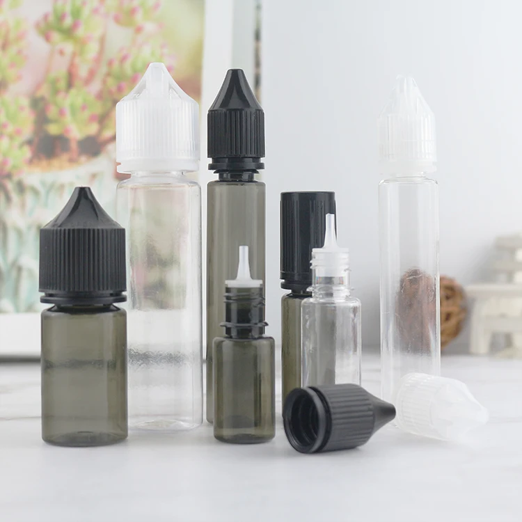 
15ML 60ML Black Clear Pet Plastic Squeeze Vape Bottle Hair Oil Bottle Ink Bottle 