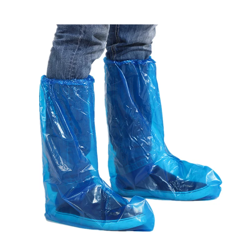 Оптовая продажа с фабрики, одноразовый чехол для обуви, Толстый водонепроницаемый и пыленепроницаемый полиэтиленовый пластиковый чехол для обуви