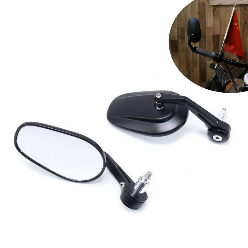 Aluminum Alloy Motorcycle Side Mirror Motorbike Custom Handlebar End Rear Mirror