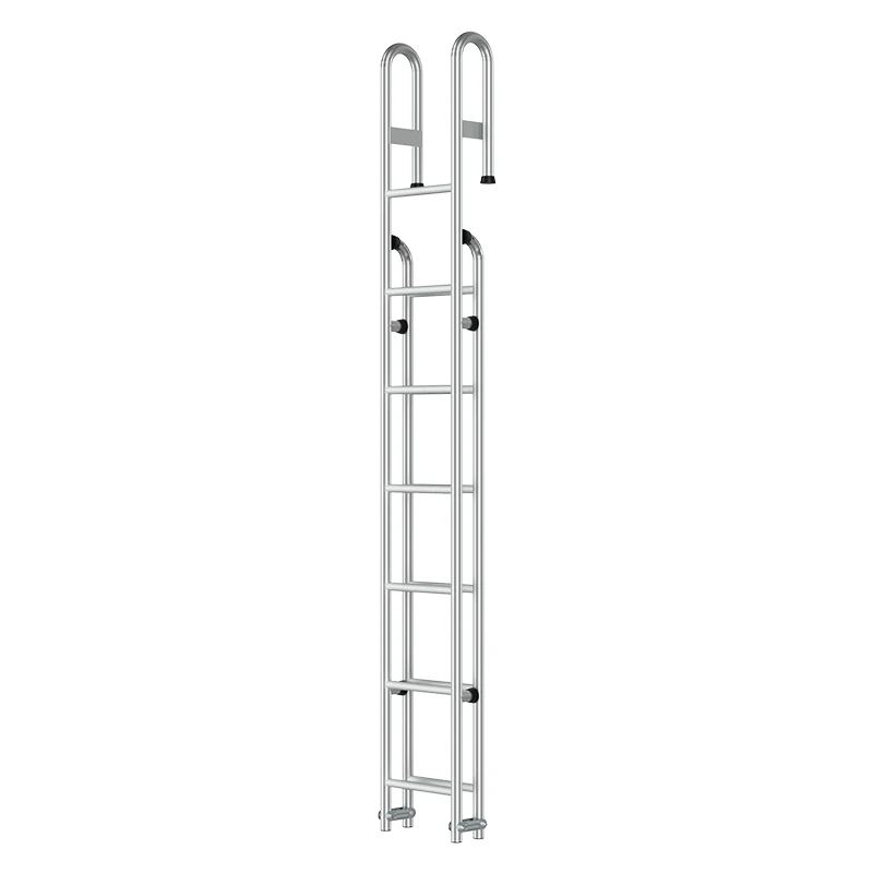 Marine Lightweight Aluminum Boat Folding Gangways For Boat Aluminum Ship Boarding Ladder