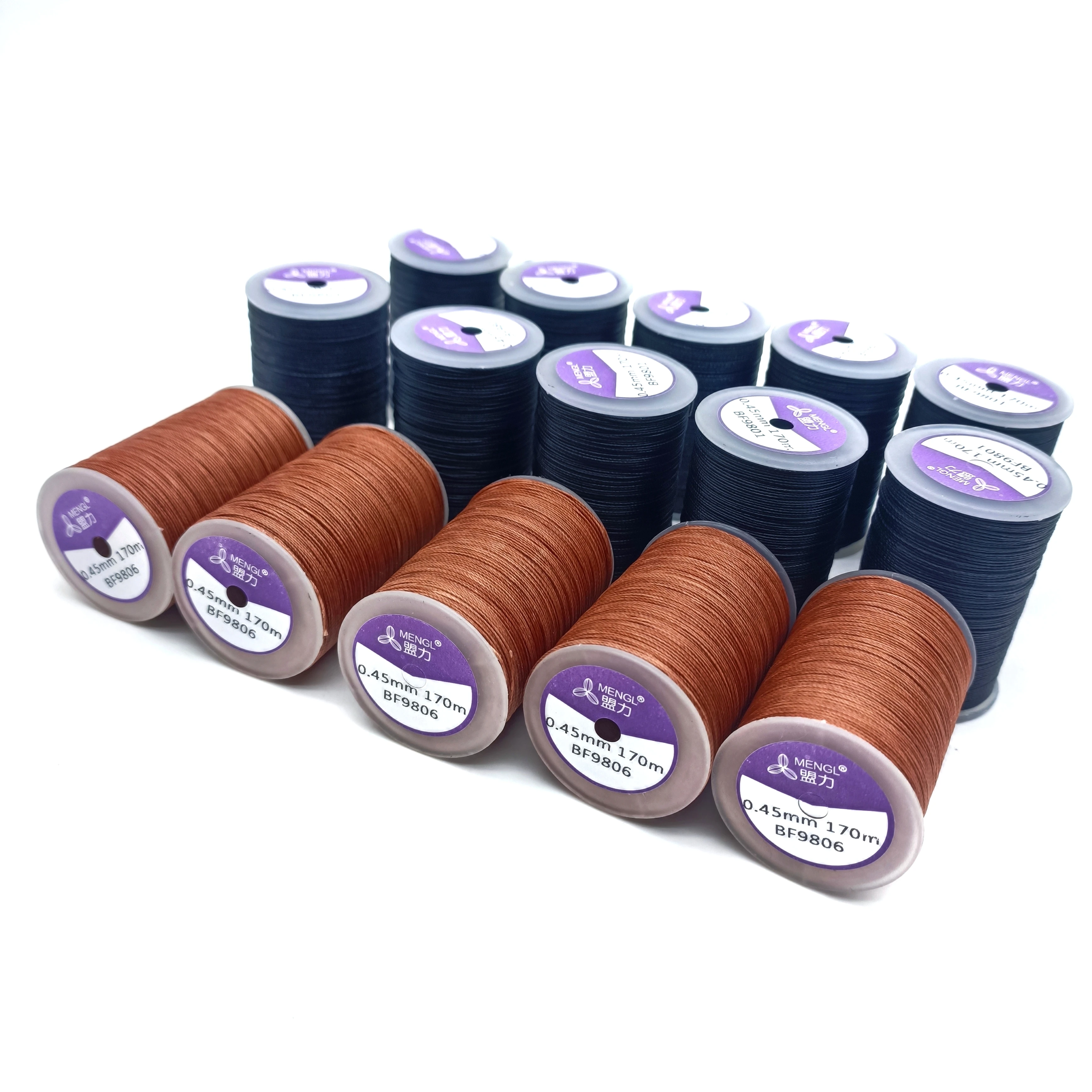 wholesale polyester nylon waxed thread 1mm for leather shoes ,beading