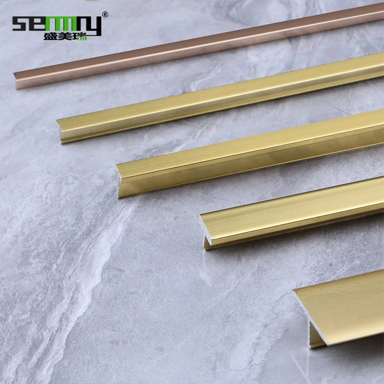 Hot Sale Customized Color Size Aluminum Alloy Accessories T Shape Metal Tile Corner Profile