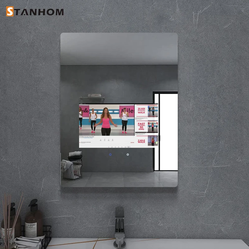 STANHOM Wall Bathroom TV WIFI Android 11 Touch Screen Smart Mirror