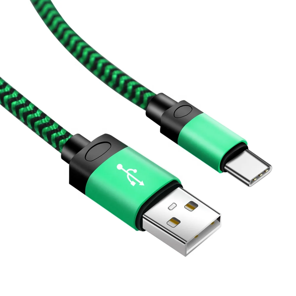 Высокое качество USB кабель с нейлоновой оплеткой Кабель разъемом типа C последняя для iphone Быстрый зарядный передачи данных 1 м 2