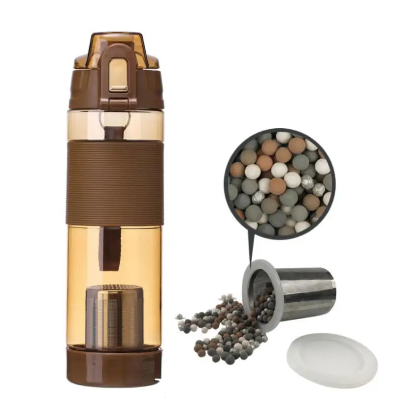 650ml Alkaline tritan alkaline filter water bottle with full filter