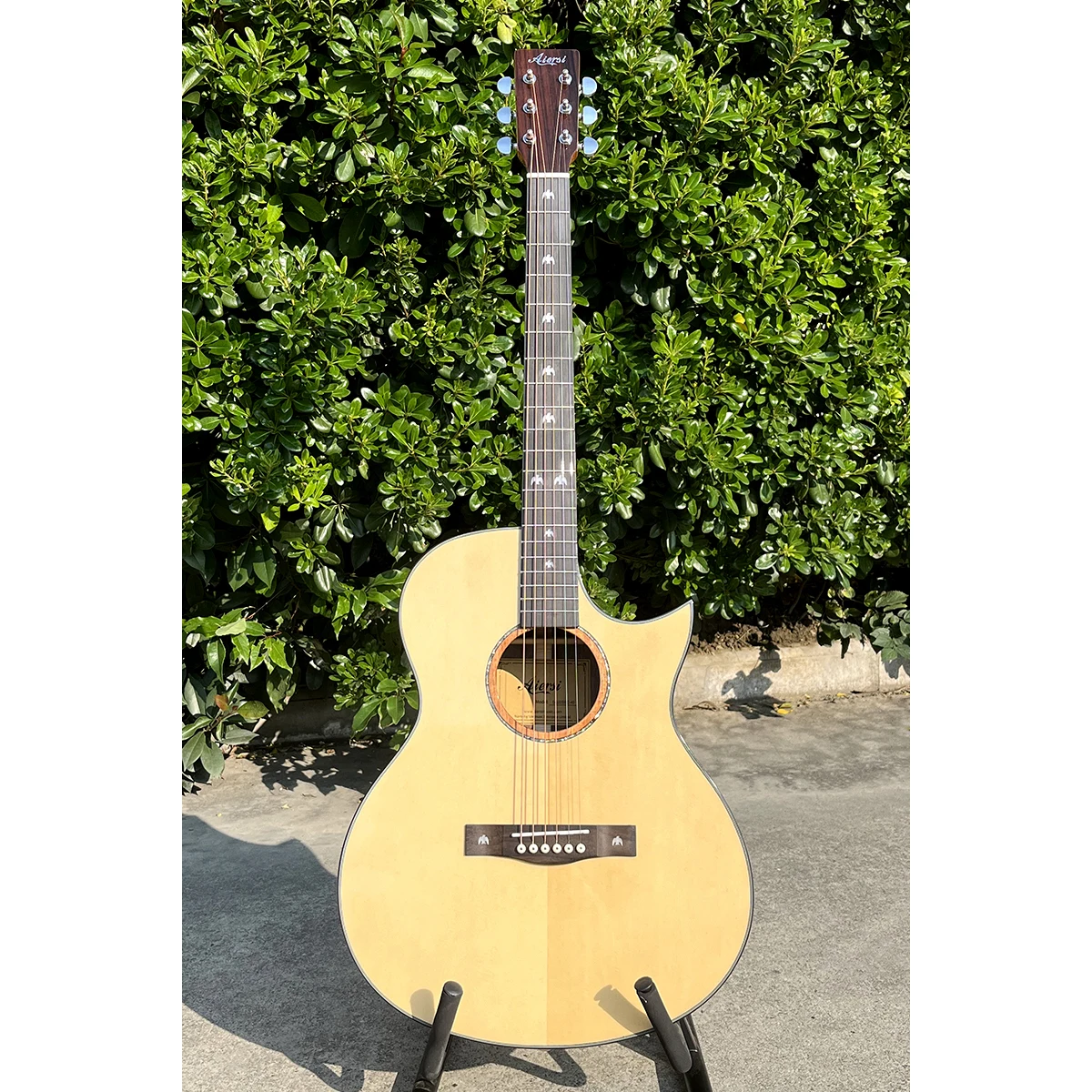 China factory wholesale Price Aiersi brand Gloss fomosj solid top 6-String SJ style electric acoustic guitar