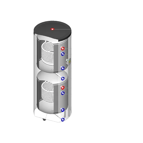 Германский нагреватель солнечной воды высокого давления Solarthermie на 300 л
