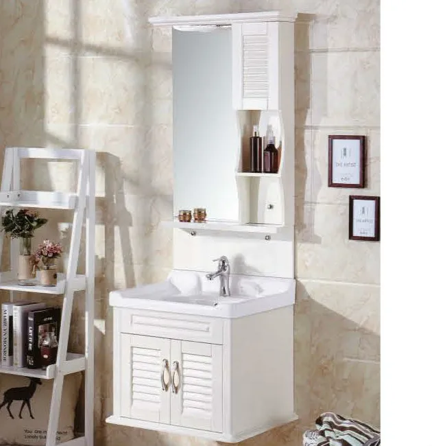 ПВХ Белый настенный шкаф для ванной комнаты в продаже