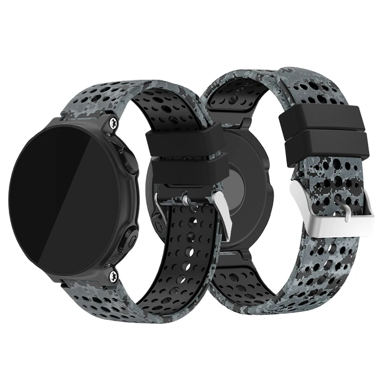 Printed Silicone Strap Army Fan Color Strap 22mm Silicone Watch Band Strap For Garmin Forerunner 235 Silicone band