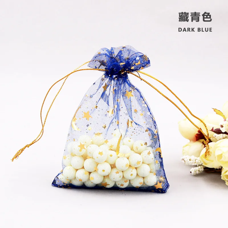Gold Star Moon Yarn Packaging Bag Beam Mouth Gift Bag Ornament Candy Christmas Gift Packaging