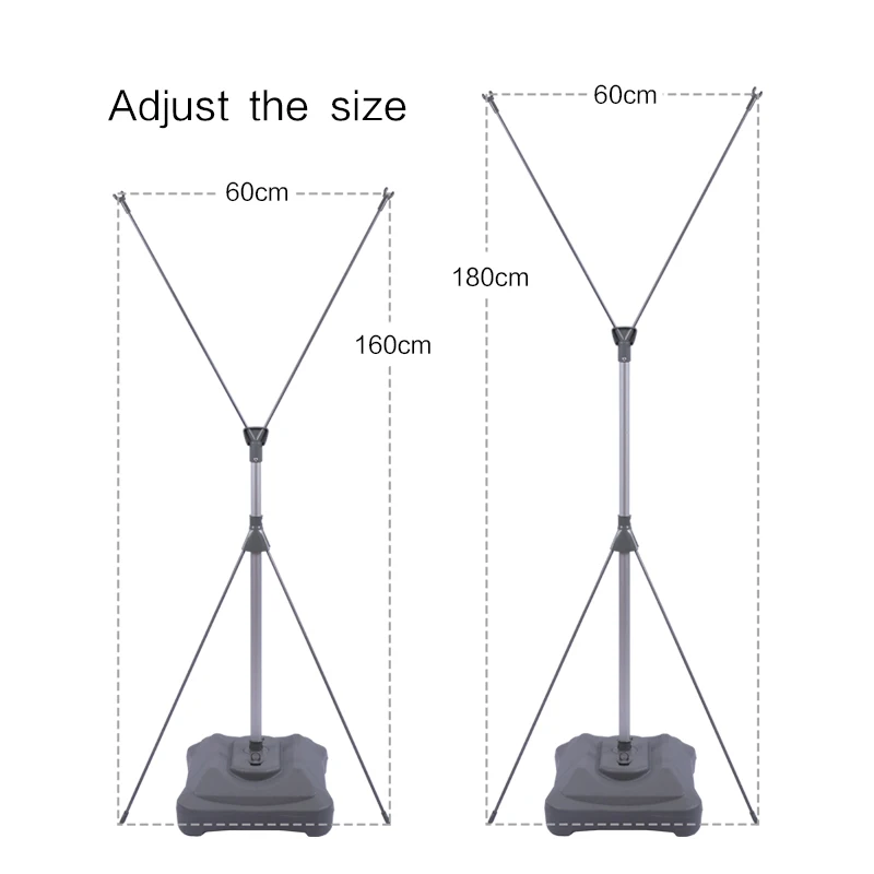Wind Resistance Free Standing Outdoor Display Standard Retractable Portable Advertising Portable X Stand