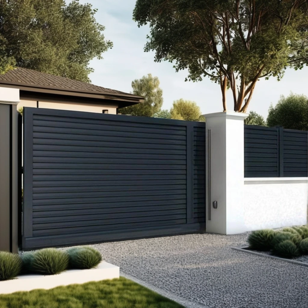 High-Style Aluminum Gates for Houses Galvanized Coated Surface Treatment Aluminium Fence Security and Privacy Garden Gate Price