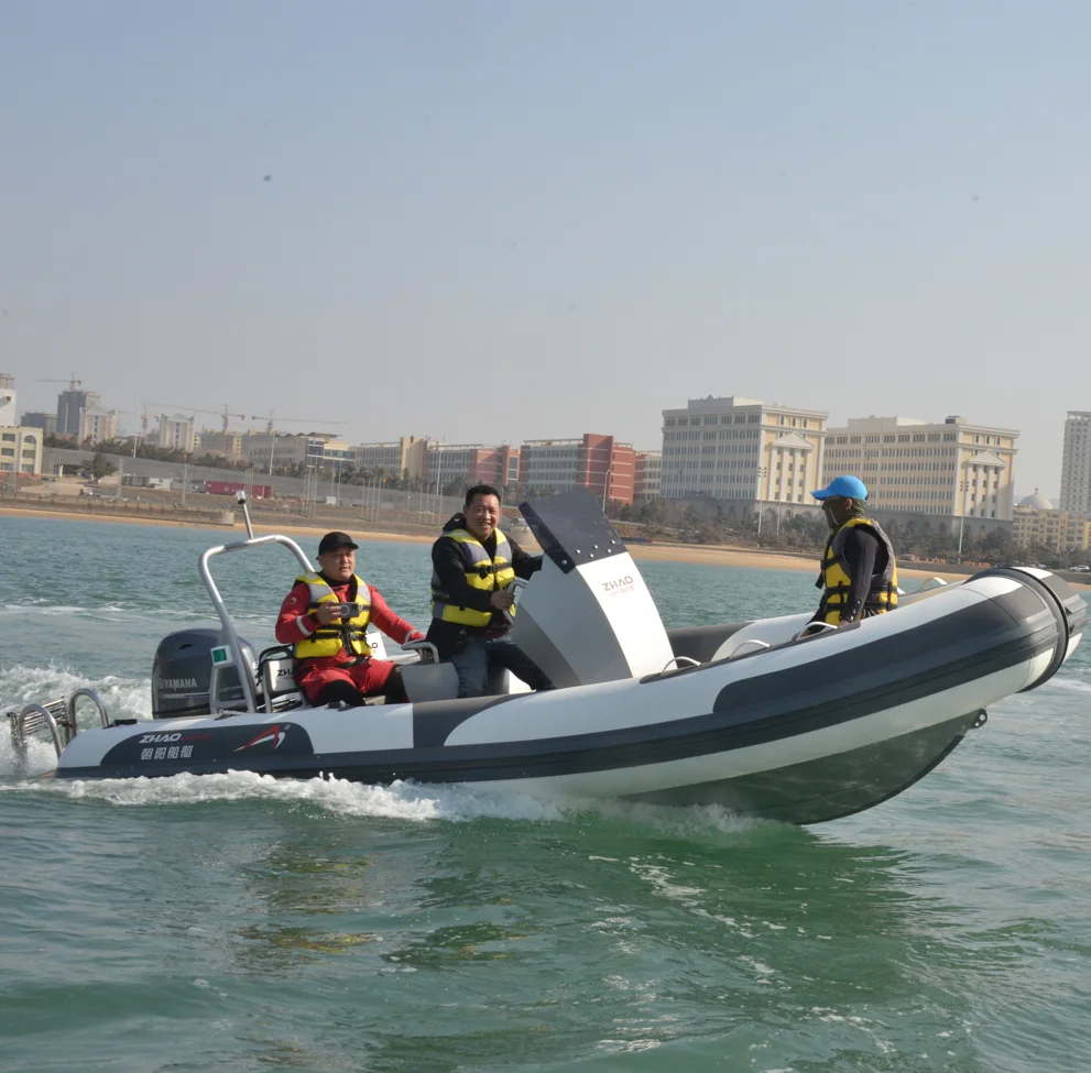 23ft  CE  factory rescue Aluminum RIB700 Deep V Hypalon RIB Inflatable Rigid Boat 1.2mm Hypalon