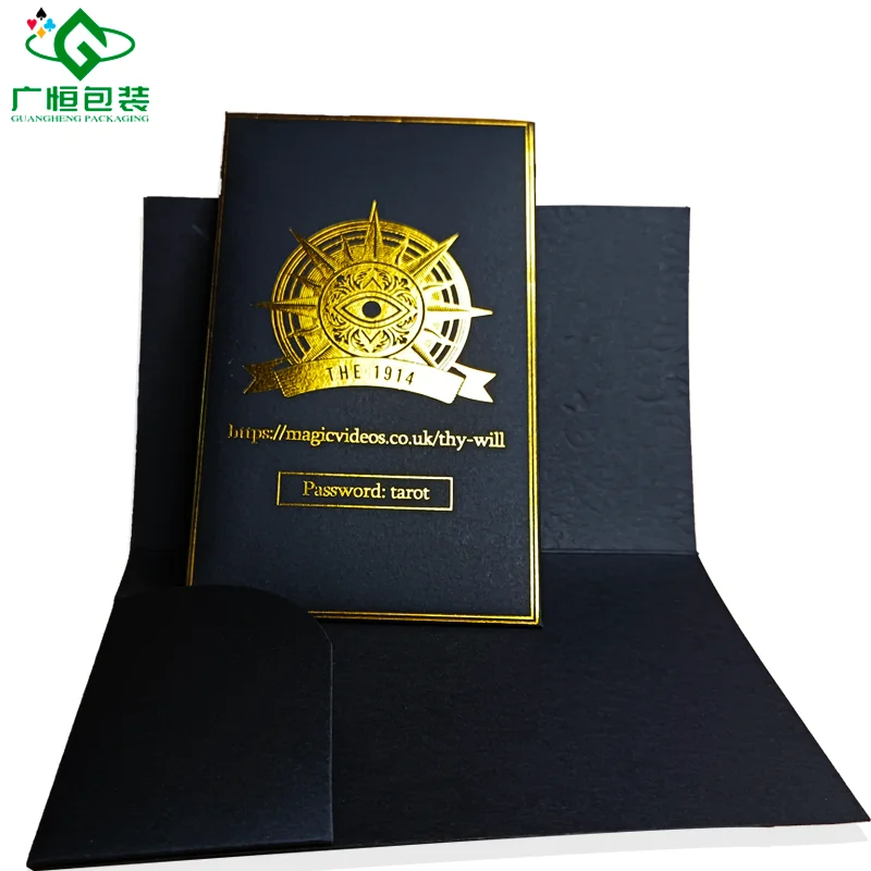 Custom design printing paper card for holidays business with personal color magic cards invitation card luxury