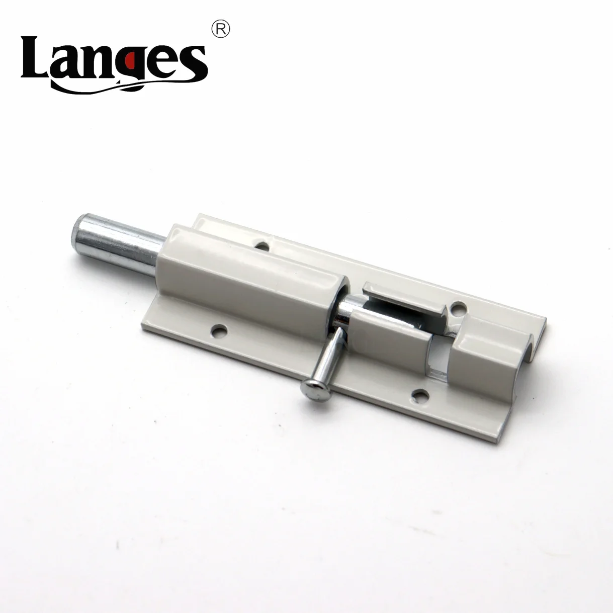 Surface Mounted Metal Aluminum Alloy White Window Thickened Security Slide Door Latches Barrel door bolt lock