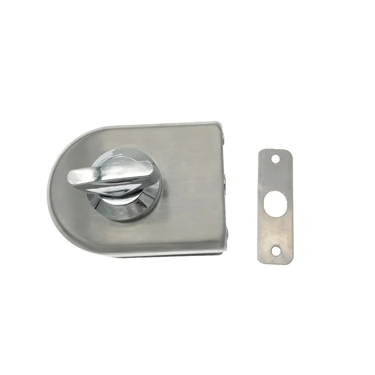 Single and double glass doors with frameless glass door lock