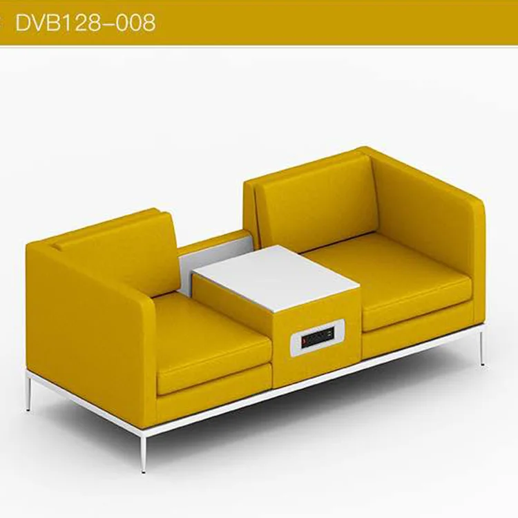 Modern Sectional Office Lounge Sofa Set Modular Solid Surface Leather Sofa with Wooden Frame for Living Room or Hotel