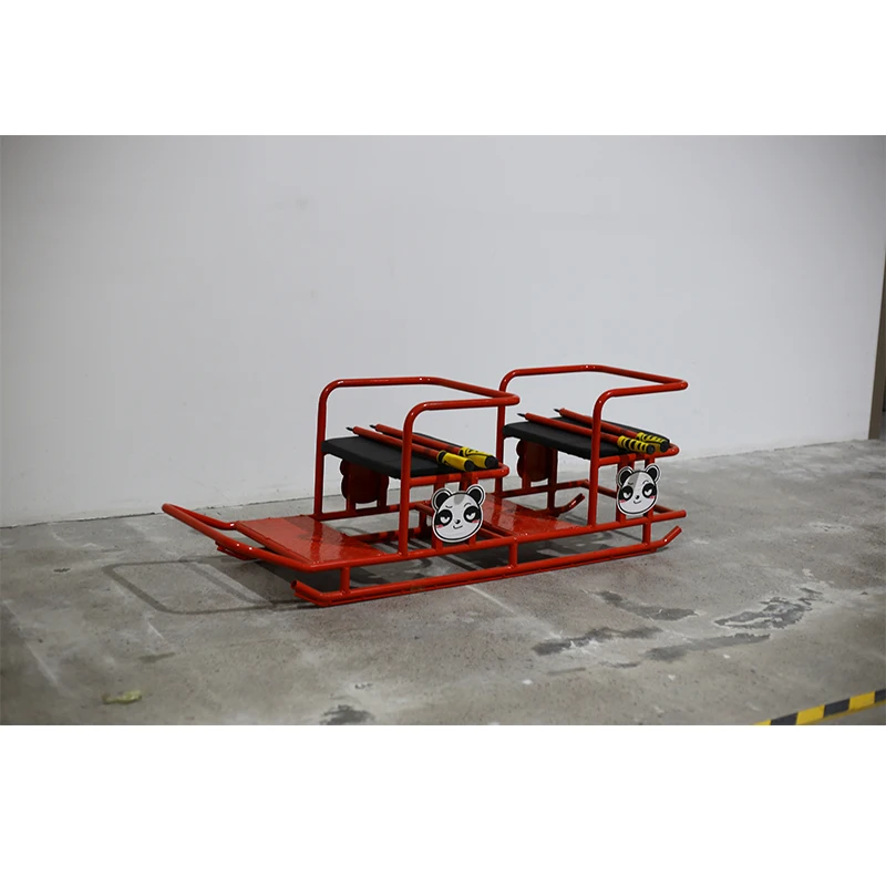 Factory Direct Winter Double Panda Ski Bike Adult Child Sled Top Quality Snow Bike